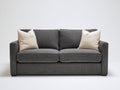 Zweisitzer Sofa aus Stoff 185x90x85 cm - Dunkelgrau - Mit breiten Armlehnen und 2 Sitzpolstern