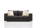 Zweisitzer Sofa mit Stoffbezug 180 x 90 x 85 cm - Dunkelgrau - Gepolstert mit breiten Armlehnen im modernen Design